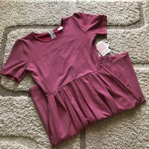 NWT Lularoe Red Stripe Amelia